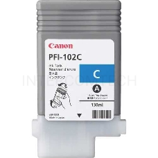 Картридж струйный Canon PFI-102C (0896B001) голубой, 130 мл., для imagePROGRAF iPF605, iPF610., iPF650, iPF655, iPF710, iPF750, iPF755, LP17, iPF510