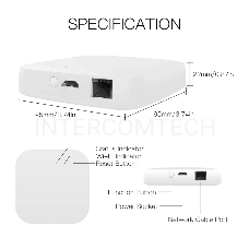 Шлюз Bluetooth MOES Multi-mode Gateway MHUB, LAN & Wi-Fi 2.4GHz, Wi-Fi 2.4GHz & ZigBee & BLE & Mesh, USB, белый