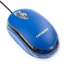 Мышь Гарнизон GM-100B, USB, чип- Х, синий, 1000 DPI, 2кн.+колесо-кнопка
