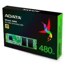 Твердотельный накопитель SSD M.2 2280 ADATA 480GB Ultimate SU650 (ASU650NS38-480GT-C) SATA 6Gb/s, 550/510, IOPS 80/60K, MTBF 2M, 3D TLC, 210TBW, RTL