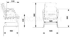 Кресло Бюрократ T-9927WALNUT-AV черный кожа полозья дерево