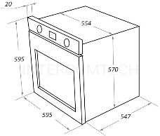 Шкаф духовой электрический MAUNFELD EOEM.769B2, встраиваемый