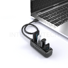 Концентратор Vention USB 2.0 на 4 порта Черный VAS-J43-B015