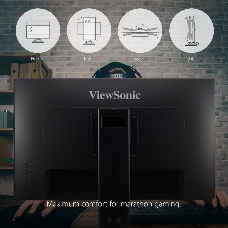 Монитор жидкокристаллический ViewSonic Монитор LCD 27 [16:9] 1920х1080(FHD) IPS, nonGLARE, 400 кд/м?, 178°/178°, 1000:1, 80M:1, 16.7M, 1ms, 2xHDMI, DP, Height adj, Pivot, Tilt, Swivel, Speakers, 3Y, Black