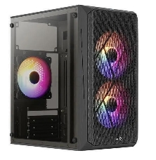 Корпус Aerocool Cs-107-A-BK-v2 (mATX, без БП, Window, USB3.0 x1, USB2.0 x1, 12cm FRGB fans x3)