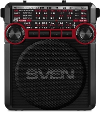 Радиоприемник АС SVEN SRP-355, красный (3 Вт, FM/AM/SW, USB, SD/microSD, фонарь, встроенный аккумулятор) АС SVEN SRP-355, красный (3 Вт, FM/AM/SW, USB, SD/microSD, фонарь, встроенный аккумулятор)