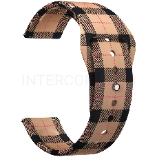 Универсальный силиконовый ремешок Lyambda Urban для часов 22 mm DSJ-10-54T-22 brown plaid