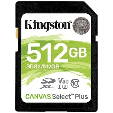 Флеш карта SDXC 512Gb Class10 Kingston SDS2/512GB Canvas Select Plus w/o adapter