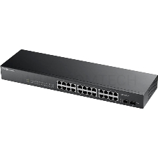 Коммутатор Smart L2 Zyxel GS1900-24, rack 19, 24xGE, 2xSFP, бесшумный