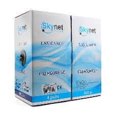 Кабель SkyNet Premium UTPнг-LSZH 4x2x0,51, низкое дымовыделение, нулевое содержание галогенов, медный, FLUKE TEST, кат.5e, однож., 305 м, box, оранжевый