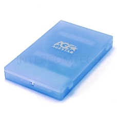 Контейнер для HDD AgeStar Внешний корпус 2.5 SATA HDD/SSD AgeStar SUBCP1 (BLUE) USB2.0, пластик, синий, безвинтовая конструкция (10612)