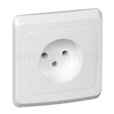Розетка 1-м СП Этюд 16А IP20 без заземл. бел. SchE PC16-001B