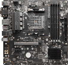 Материнская плата MSI PRO B550M-P GEN3 Soc-AM4 AMD B550 4xDDR4 mATX AC`97 8ch(7.1) GbLAN RAID+VGA+DVI+HDMI