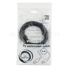 Кабель телевизионный Cablexpert, CCV-515-3M, Coaxial M/F, 3м