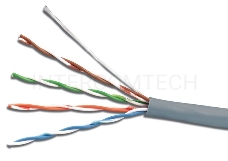 Кабель сетевой UTP 4 Pair AWG 24 CCA cat5E 100м серый
