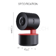 Камера MOES Smart camera WCM-P04 Wi-Fi with voice control, 2 МП, 345 град., до 128 Гб, 5В