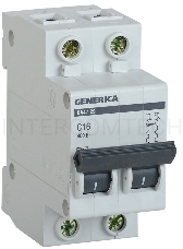 Выключатель автоматический Iek MVA25-2-040-C  ВА47-29 2Р 40А 4,5кА х-ка С GENERICA