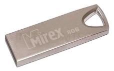 Флеш Диск 8GB Mirex Intro, USB 2.0, Металл