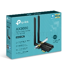 Адаптер 11AX 3000Mbps dual-band PCI-E adapter, 2402Mbps at 5G and 574Mbps at 2.4G, support Bluetooth 5.0, WPA2 encryption, two external Antennas.