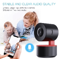 Камера MOES Smart camera WCM-P04 Wi-Fi with voice control, 2 МП, 345 град., до 128 Гб, 5В