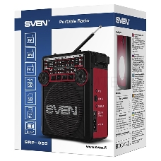 Радиоприемник АС SVEN SRP-355, красный (3 Вт, FM/AM/SW, USB, SD/microSD, фонарь, встроенный аккумулятор) АС SVEN SRP-355, красный (3 Вт, FM/AM/SW, USB, SD/microSD, фонарь, встроенный аккумулятор)