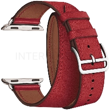 Кожаный ремешок Lyambda Meridiana в два оборота дляApple Watch 38/40 mm LWA-01-40-RD Red