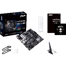 Материнская плата ASUS PRIME B550M-A WIFI II,  Socket AM4, B550, 4*DDR4, D-Sub+DVI+HDMI, SATA3 + RAID, Audio, Gb LAN, USB 3.2*8, USB 2.0*4, COM*1 header (w/o cable), mATX ; 90MB19X0-M0EAY0