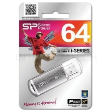 Флэш Диск Silicon Power USB Drive 64Gb Ultima II SP064GBUF2M01V1S {USB2.0, Silver}