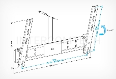 Кронштейн Holder Кронштейн Holder/ 42-65 макс 600x400, наклон -8+17°, от стены 68мм, вес до 45кг