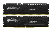 Модуль памяти DDR 5 DIMM 16Gb PC44800, 5600Mhz, Kingston FURY Beast Black CL40 (Kit of 2) (KF556C40BBK2-16) (retail)