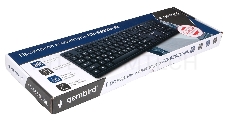 Клавиатура Gembird KB-8355U-BL, USB, черный, лазерная гравировка символов, кабель 1,85м