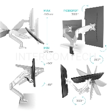 Кронштейн ONKRON G160 для монитора 13-32 настольный, белый