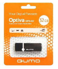 Флэш Диск USB 2.0 QUMO 32GB Optiva 02 Black QM32GUD-OP2-black