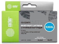 Картридж струйный Cactus CS-CD975 черный для №920XL HP Officejet 6000/6500/7000/7500 (56.6ml)