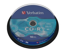 Диск CD-R Verbatim 700Mb 52x Cake Box (10шт) (43437)