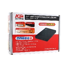 Внешний корпус для HDD AgeStar 3UB2P2 SATA III пластик черный 2.5