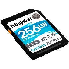 Карта памяти Kingston 256GB SDXC Canvas Go Plus 170R C10 UHS-I U3 V30 EAN: 740617301519