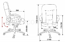 Кресло руководителя Бюрократ T-9908AXSN-Black черный 80-11 ткань крестовина пластиковая