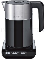 Чайник электрический Bosch TWK8613 1.5л. 2400Вт черный/серебристый (корпус: нержавеющая сталь)