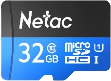 Флеш карта microSDHC 32GB Netac P500 <NT02P500STN-032G-R>  (с SD адаптером) 80MB/s