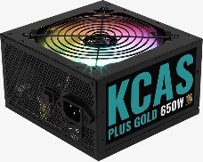 Блок питания Aerocool KCAS PLUS GOLD 650W <650W, ATX v2.4, APFC, Fan ARGB 12cm, 80+ Gold, Retail>