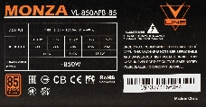Блок питания Formula ATX 850W MONZA VL-850APB-85 80+ bronze (24+4+4pin) APFC 120mm fan 7xSATA RTL