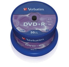 Диск DVD+R Verbatim 4.7Gb 16x Cake Box (50шт) (43550)