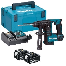 Перфоратор акк MAKITA DHR171RTJ  SDS+, 18В, 2х5Ач, Li-ion, 2реж, 1.2Дж, 0-4800у\м, подсветка