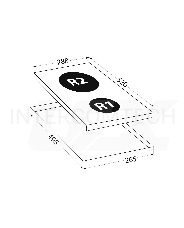 Панель варочная LEX EVH 320 BL  3000Вт 2конф. 48х265х495мм сенсор таймер