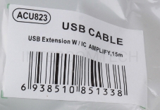 Кабель удлинитель Aopen активный ACU823-15M , USB2.0-repeater AM/AF 15м
