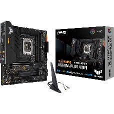 Материнская плата ASUS TUF GAMING B660M-PLUS WIFI, LGA1700, B660, 4*DDR5, DP+HDMI, CrossFireX, SATA3 + RAID, Audio, Gb LAN, USB 3.2*6, USB 2.0*6, COM*1 header (w/o cable), mATX ; 90MB1AZ0-M0EAY0