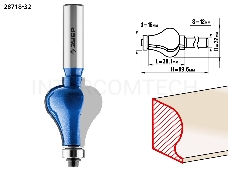 Фреза ЗУБР 28718-32  кромочная фигурная №7 d= 32мм рабочая длина-38.1мм хв.-12мм d-16мм профессиона
