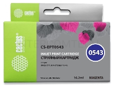 Картридж струйный Cactus CS-EPT0543 пурпурный для Epson Stylus Photo R800/ R1800 (16,2ml)