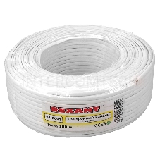 Кабель Rexant (01-5001) Кабель телефонный 2 жилы, 100 м., белый, (ШТЛП-2)